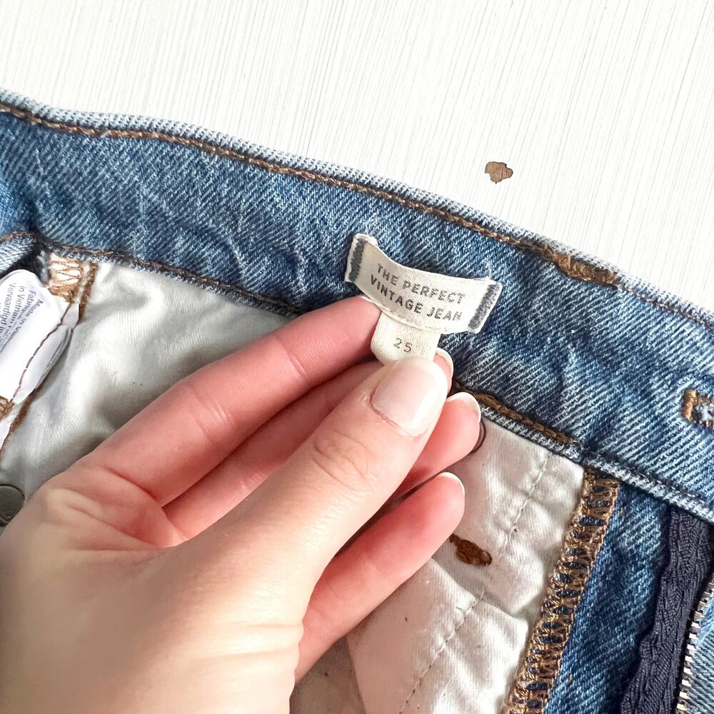 Madewell The Perfect Vintage Jean Distressed 25 Medium Light Wash - Picture 8 of 9